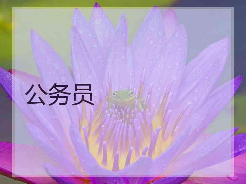 公务员
