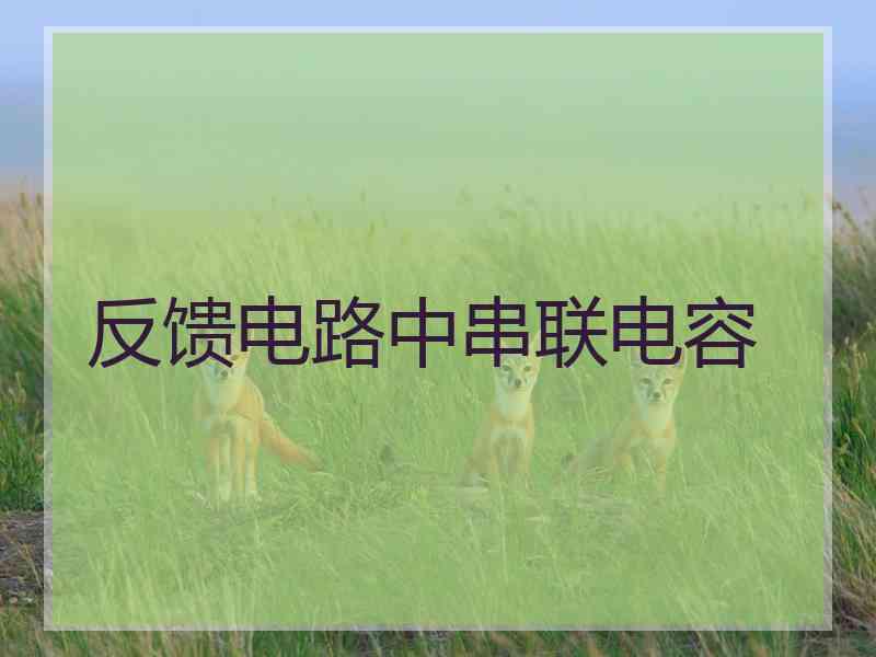 反馈电路中串联电容