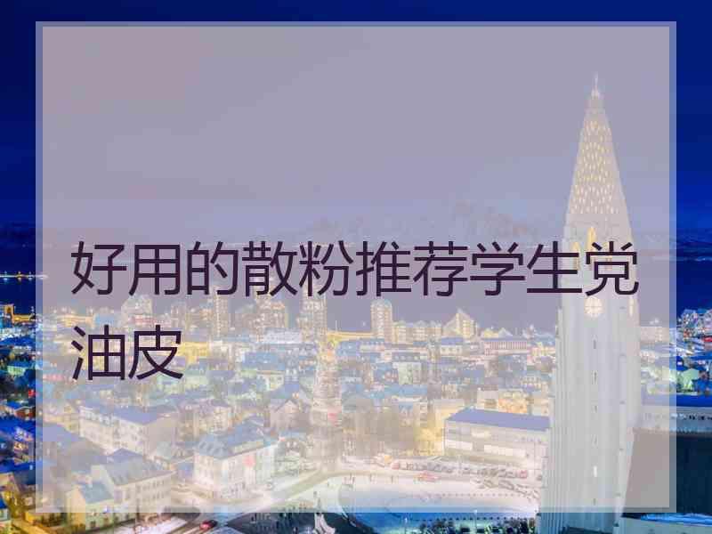 好用的散粉推荐学生党油皮
