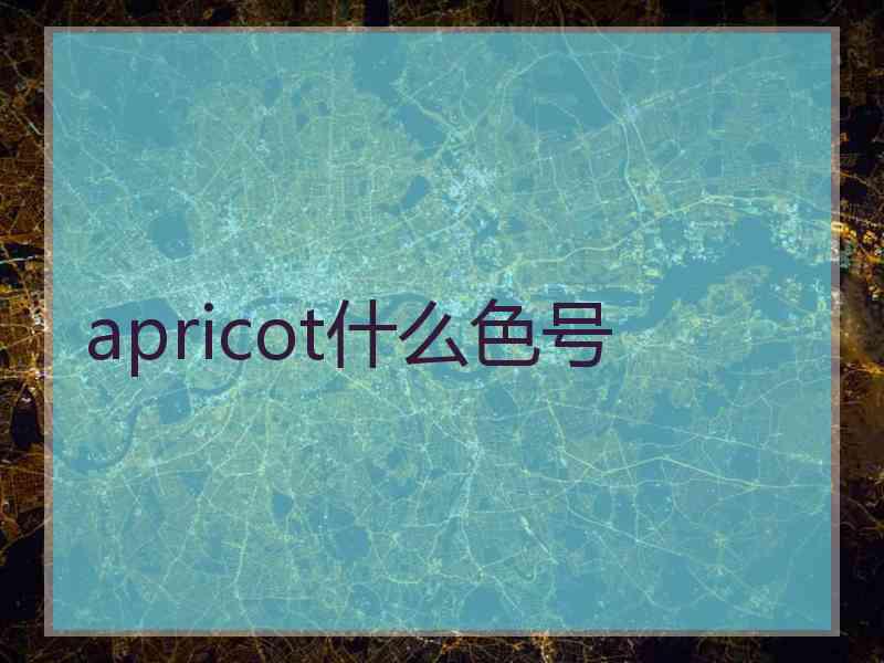 apricot什么色号
