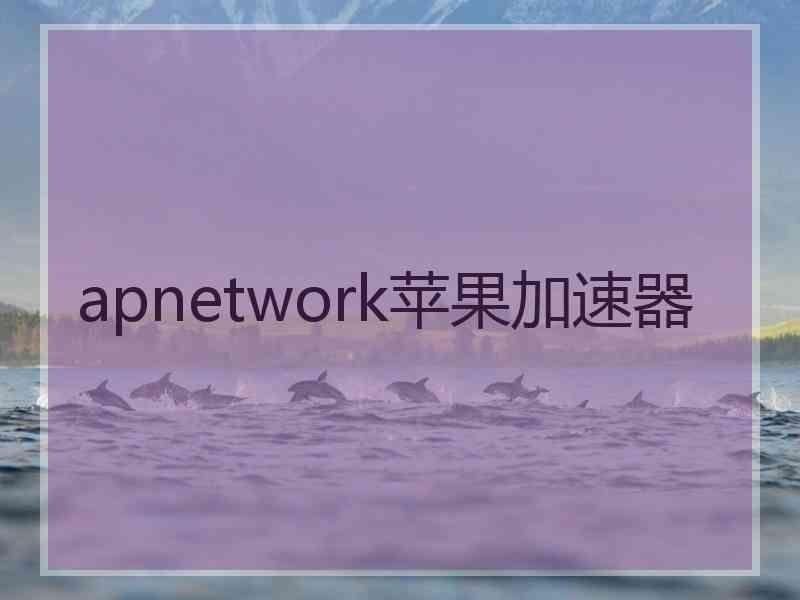 apnetwork苹果加速器