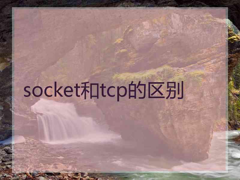 socket和tcp的区别