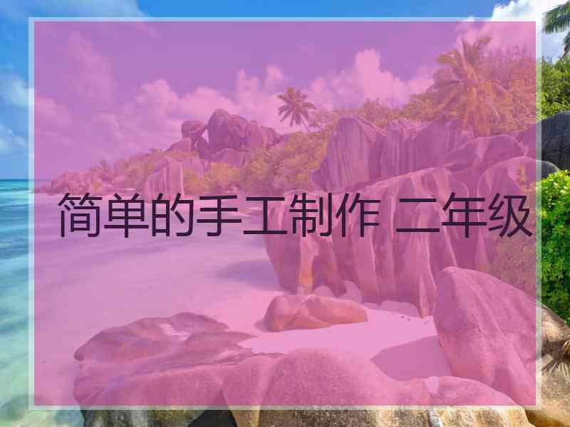 简单的手工制作 二年级