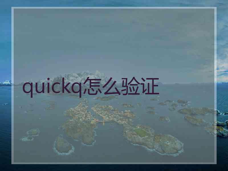 quickq怎么验证