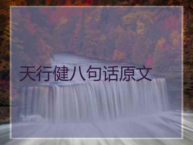 天行健八句话原文