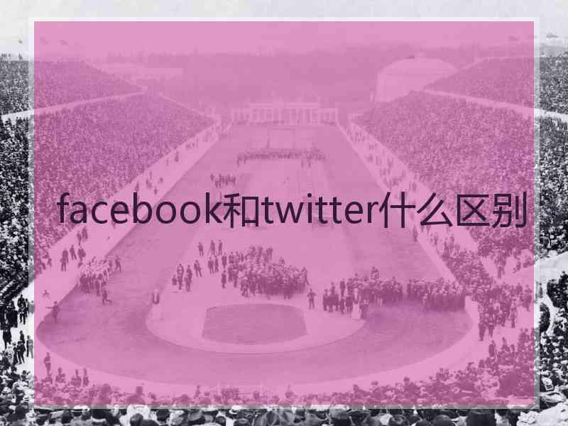 facebook和twitter什么区别
