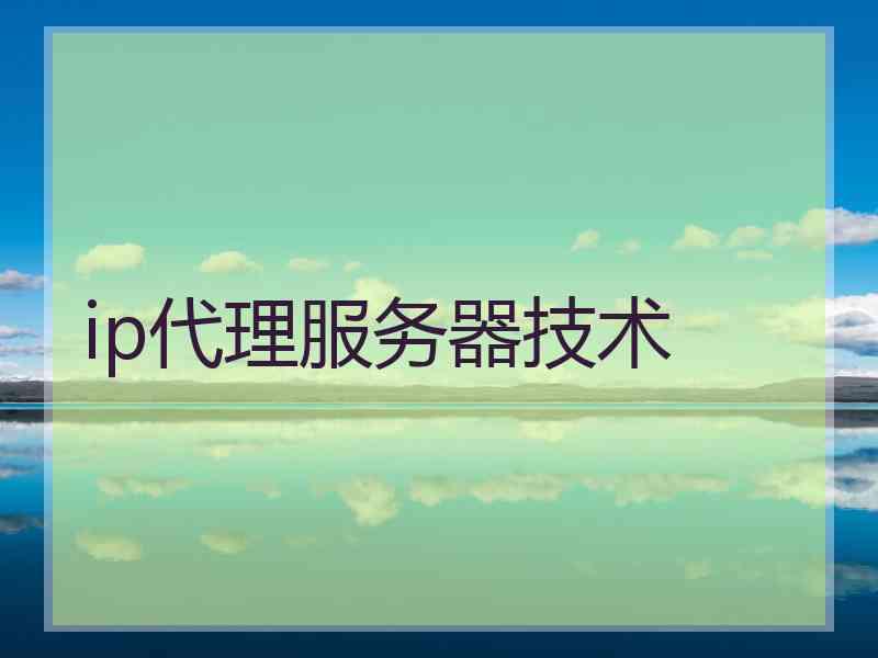 ip代理服务器技术