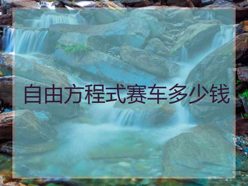 自由方程式赛车多少钱