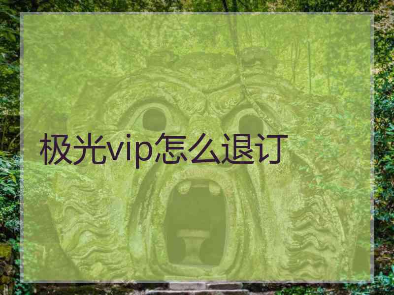 极光vip怎么退订