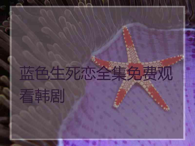 蓝色生死恋全集免费观看韩剧