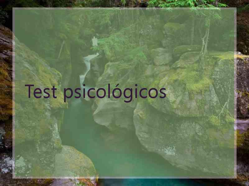 Test psicológicos