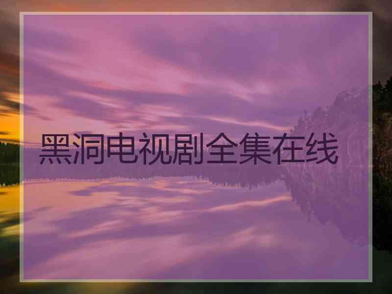 黑洞电视剧全集在线