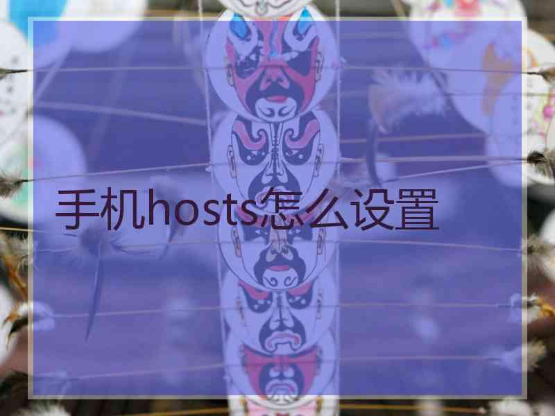 手机hosts怎么设置