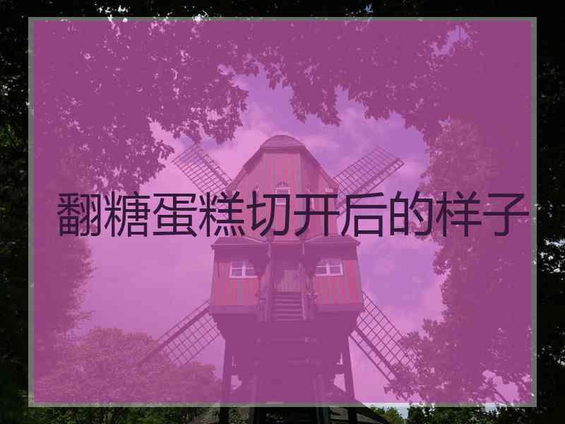 翻糖蛋糕切开后的样子
