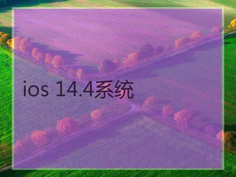 ios 14.4系统