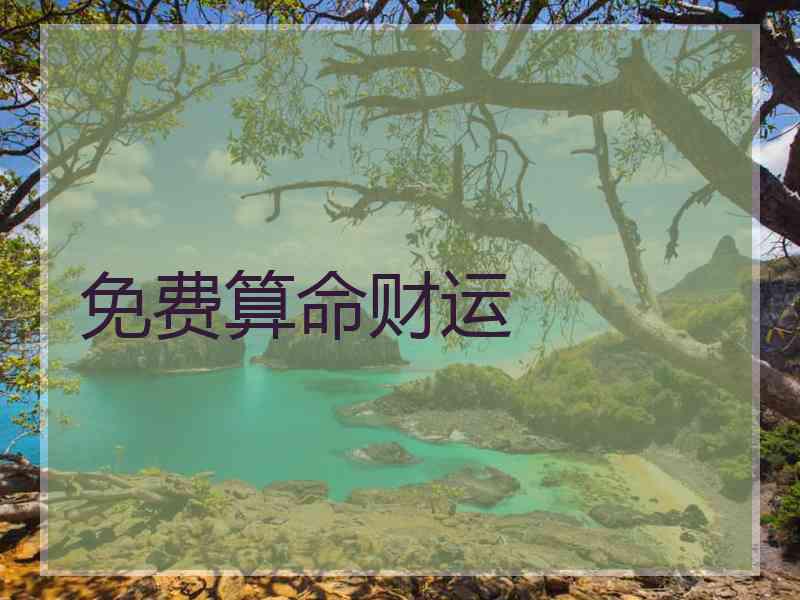 免费算命财运