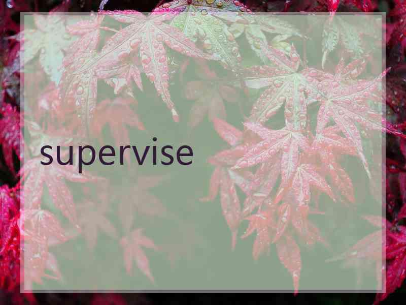 supervise