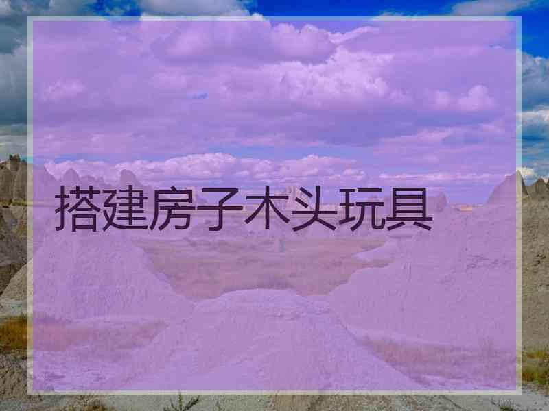 搭建房子木头玩具