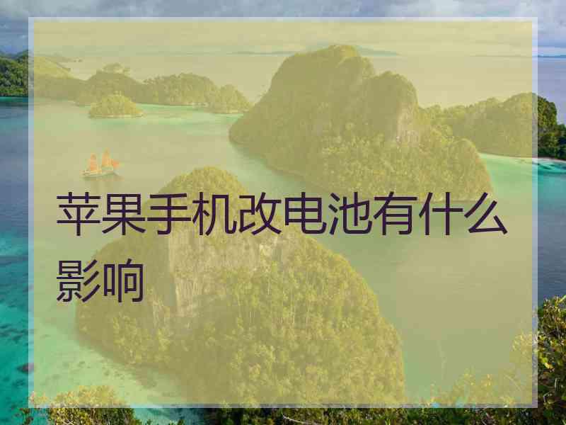 苹果手机改电池有什么影响