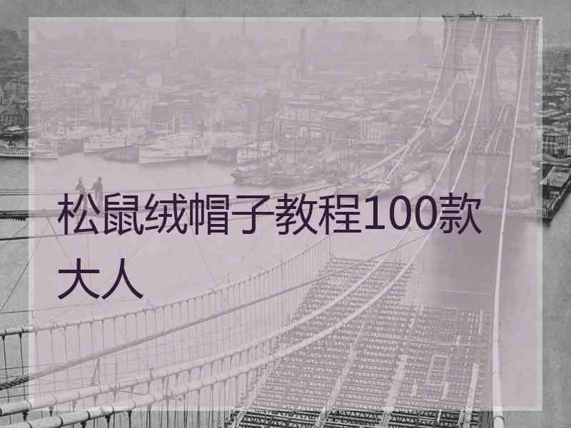 松鼠绒帽子教程100款 大人