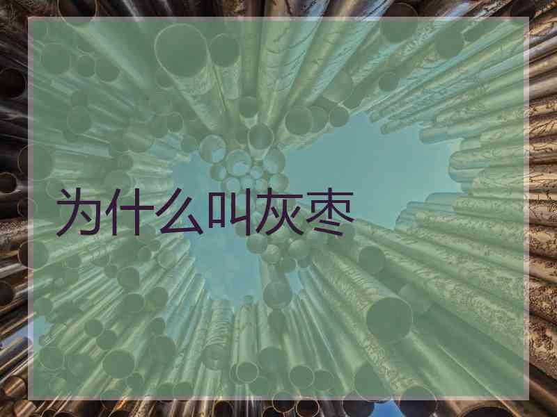 为什么叫灰枣