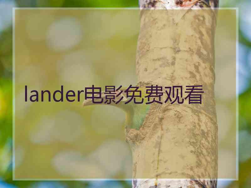 lander电影免费观看