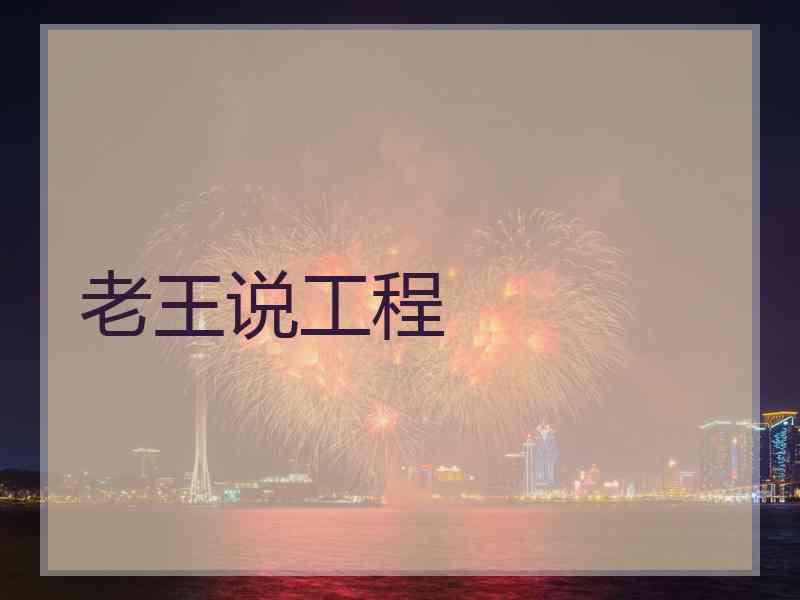 老王说工程