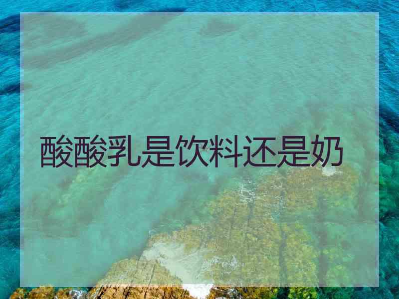 酸酸乳是饮料还是奶