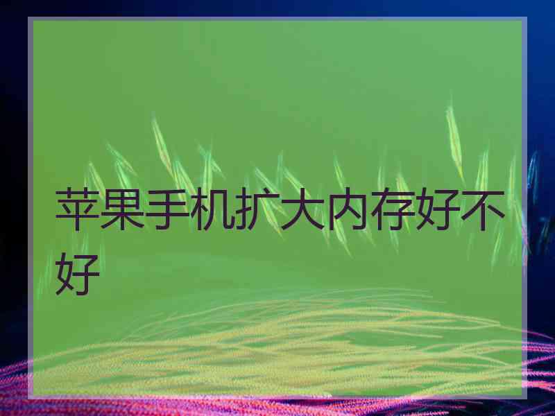 苹果手机扩大内存好不好