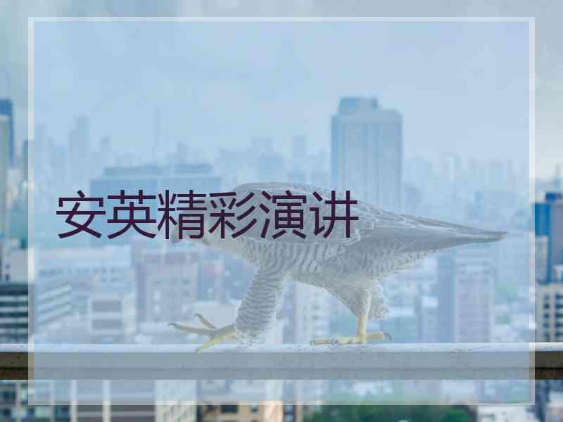 安英精彩演讲
