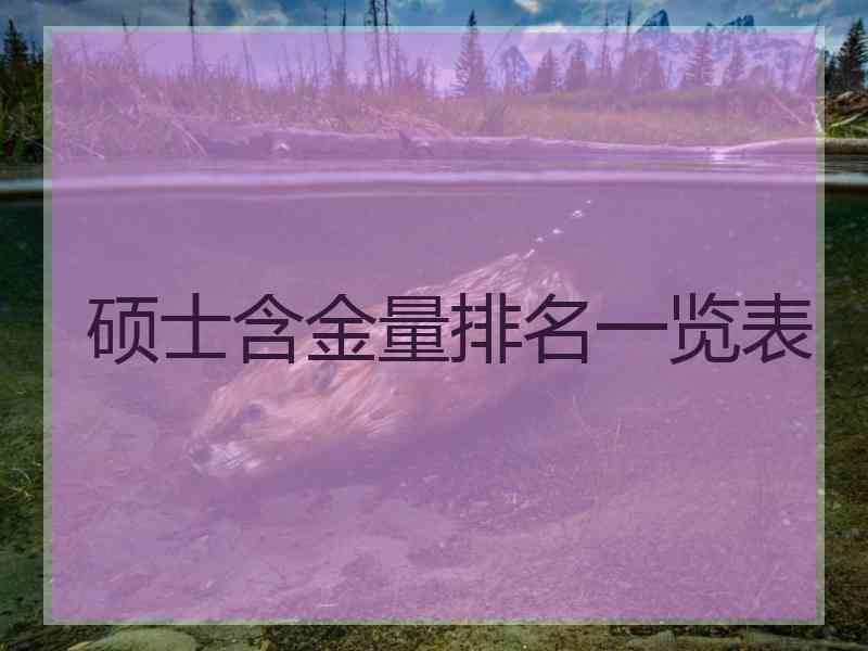 硕士含金量排名一览表