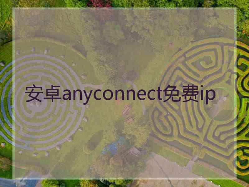 安卓anyconnect免费ip