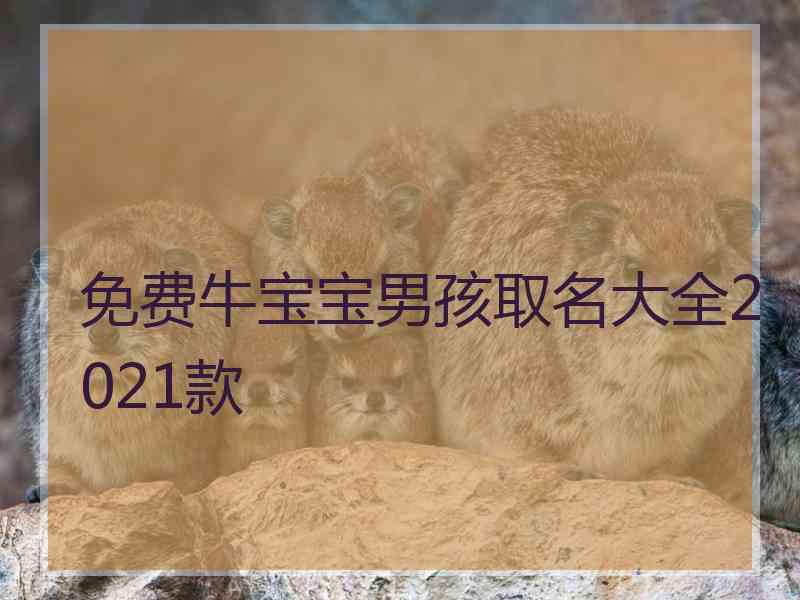 免费牛宝宝男孩取名大全2021款
