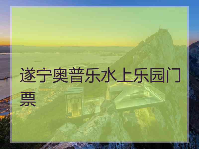 遂宁奥普乐水上乐园门票