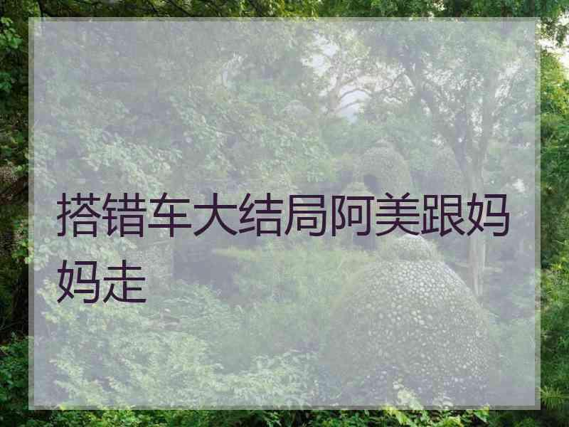 搭错车大结局阿美跟妈妈走