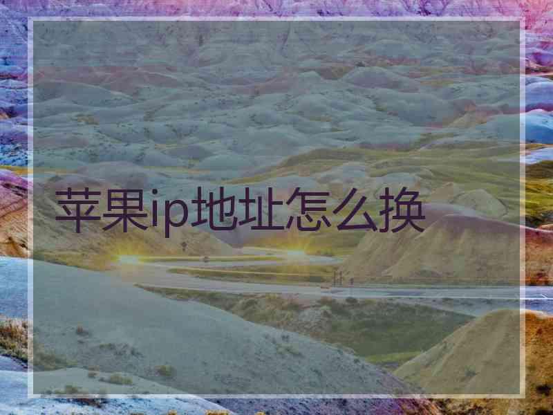 苹果ip地址怎么换