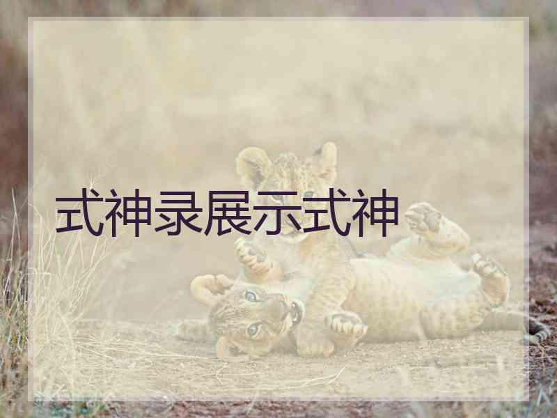 式神录展示式神