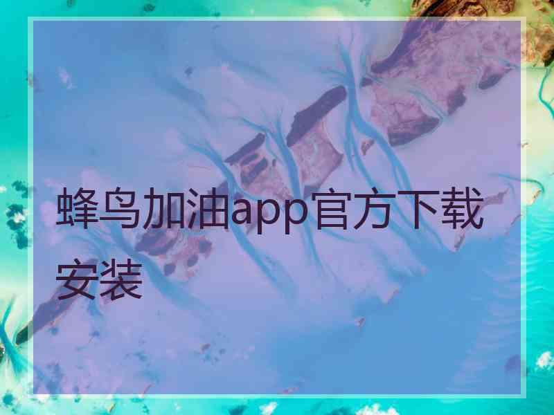 蜂鸟加油app官方下载安装