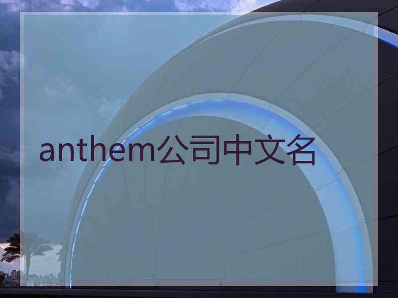 anthem公司中文名