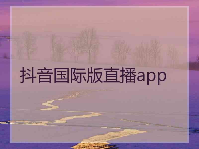 抖音国际版直播app