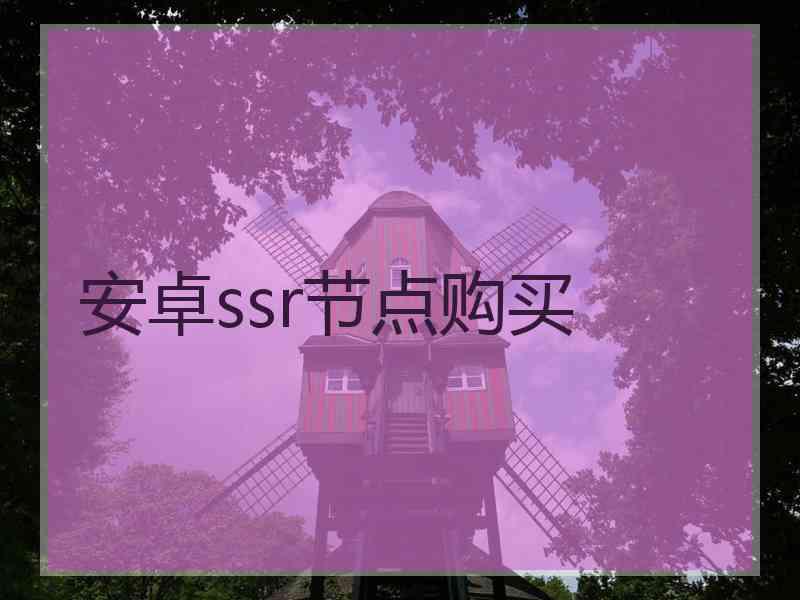 安卓ssr节点购买
