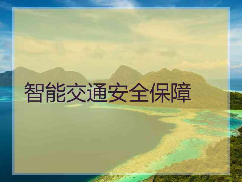 智能交通安全保障