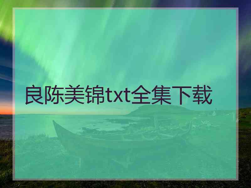 良陈美锦txt全集下载