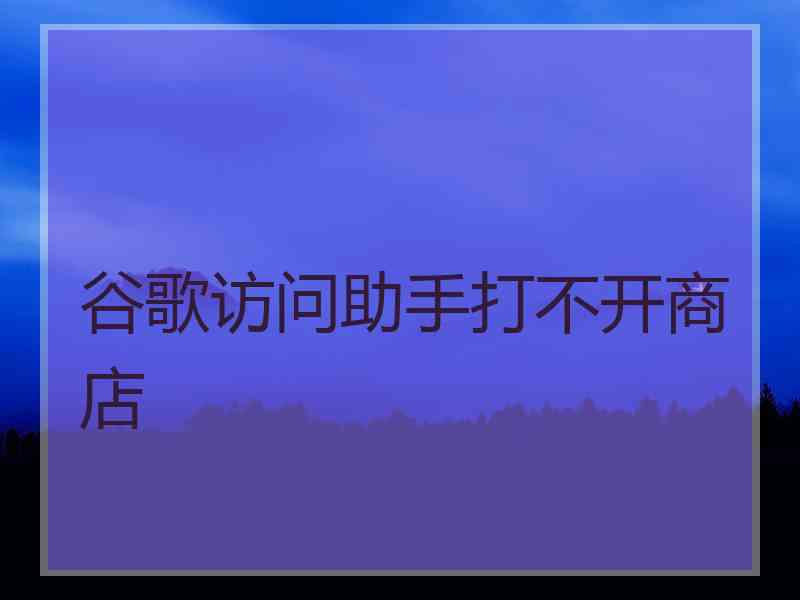 谷歌访问助手打不开商店