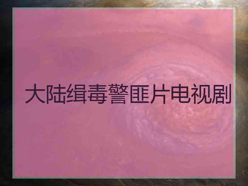 大陆缉毒警匪片电视剧