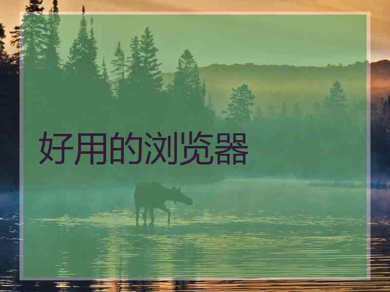 好用的浏览器