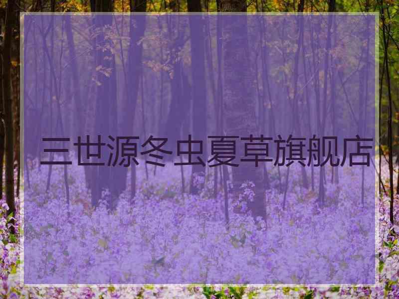 三世源冬虫夏草旗舰店