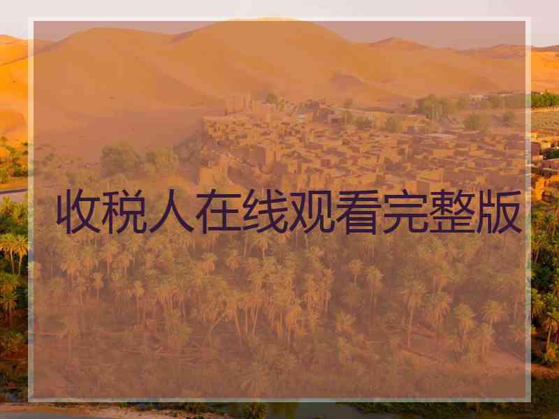 收税人在线观看完整版