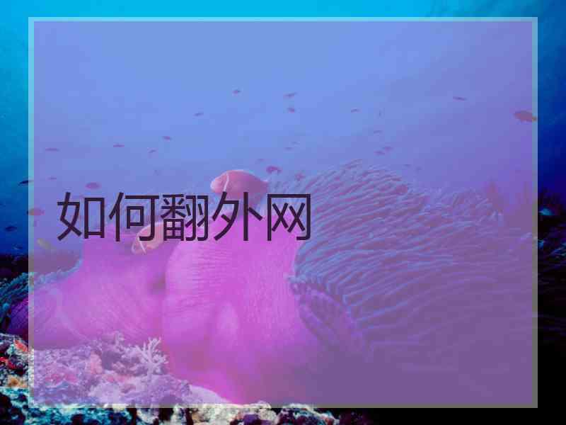 如何翻外网