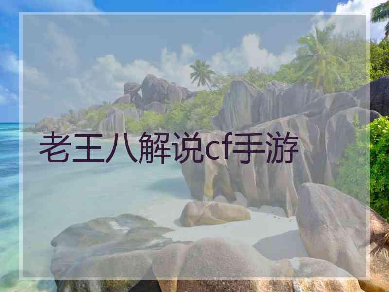 老王八解说cf手游